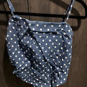Abercrombie & Fitch Navy Polka Dot Top